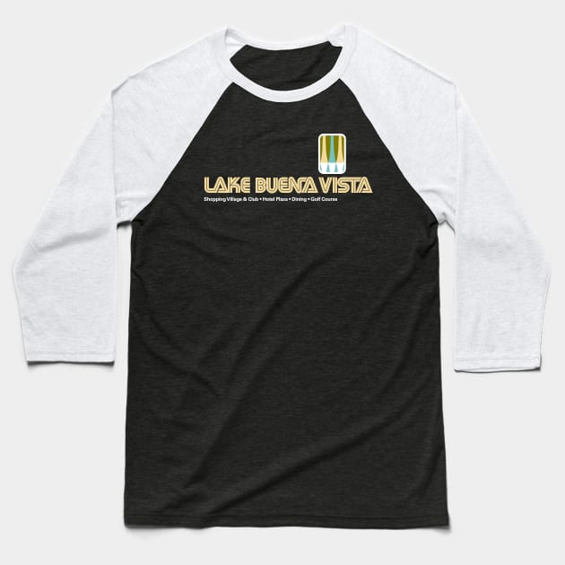 Lake Buena Vista Shopping Village Baseball T-Shirt by BurningSettlersCabin